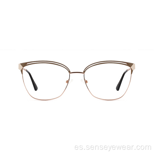 Mujeres Cat Eye Metal Se Seeblasses Optical Frames